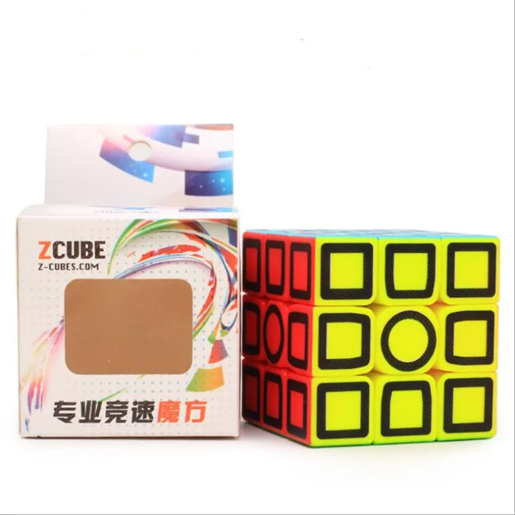 Z cube Magic cube 3x3x3 гладкая из углеродного волокна наклейки в форме куба, классное Детское игрушки для детей, подарки