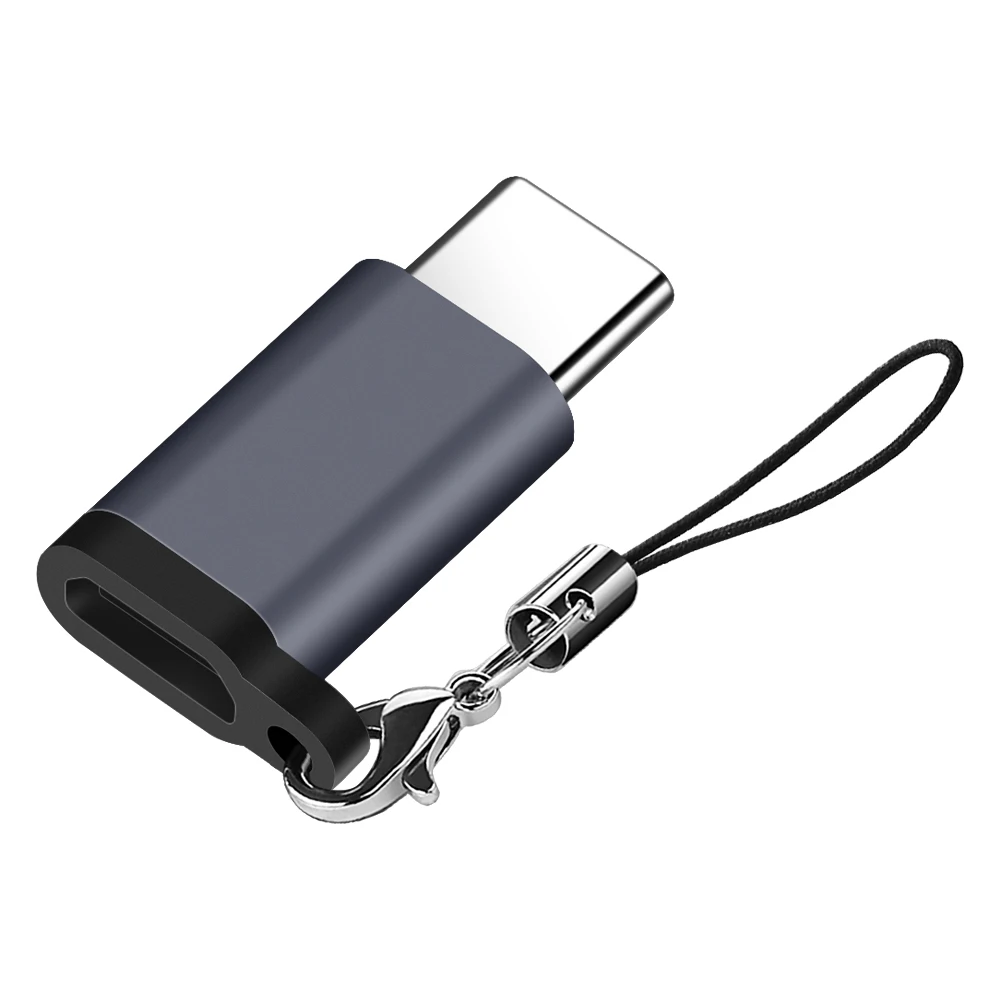 Mi cro USB-Type C OTG адаптер для Xiaomi mi Note 10 Red mi huawei P30 Honor Oneplus 7T One Plus 7 Pro samsung Galaxy конвертер - Цвет: Серый