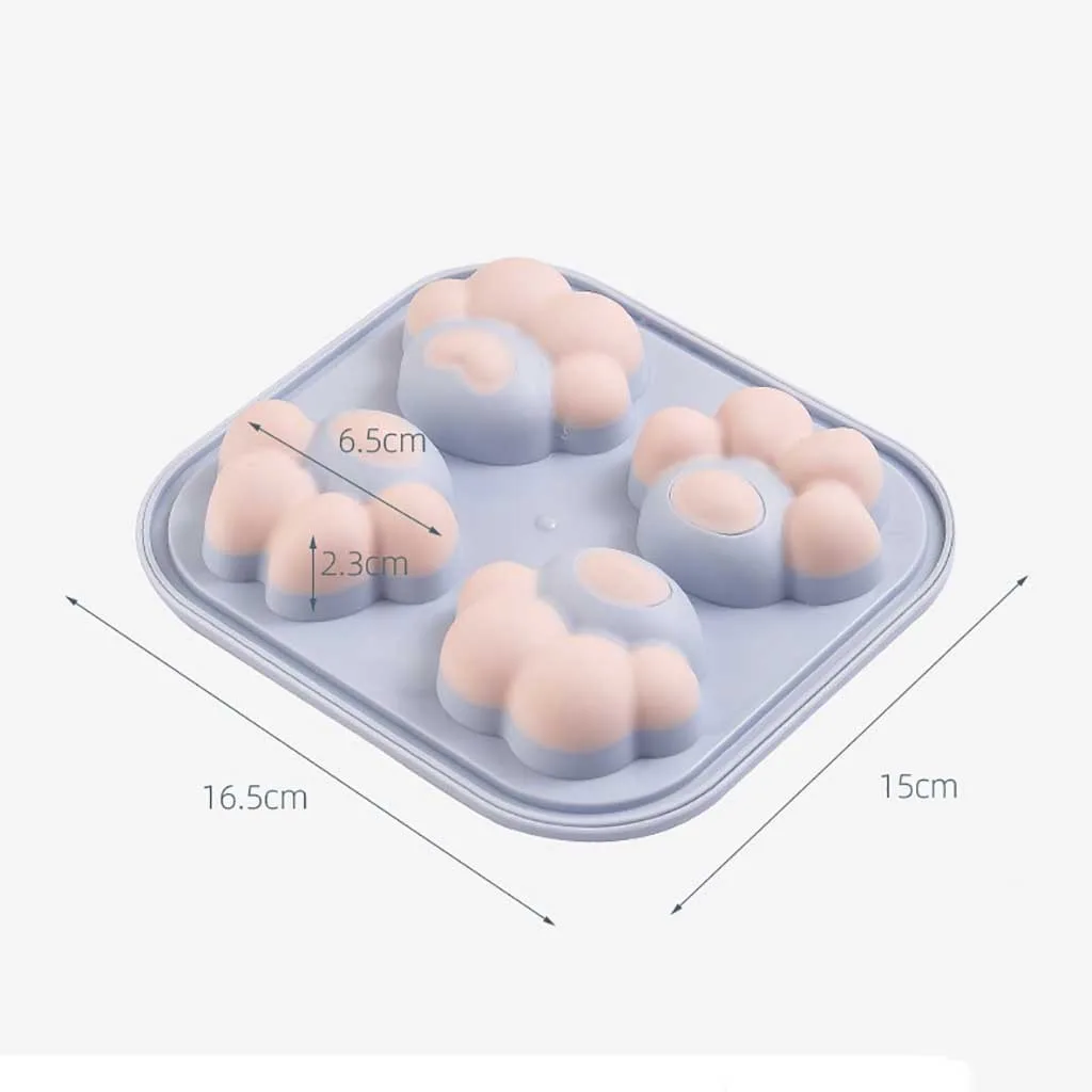 Molde Helado 2020 Diy милая Форма кошачьей Лапы Для Мороженого силиконовая многоразовый