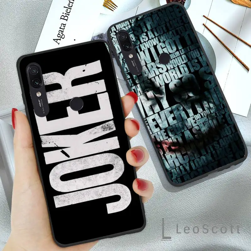 

Joker movie Phone Case For Xiaomi Redmi 7 9t a3Pro 9se k20 mi8 max3 lite 9 note 8 9s 10 pro