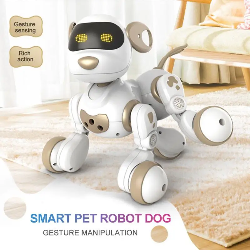 LE NENG TOYS K16A Electronic Animal Pets RC Robot Dog Voice Remote Control Toys Music Song Toy smart robot for kids xmas gifts