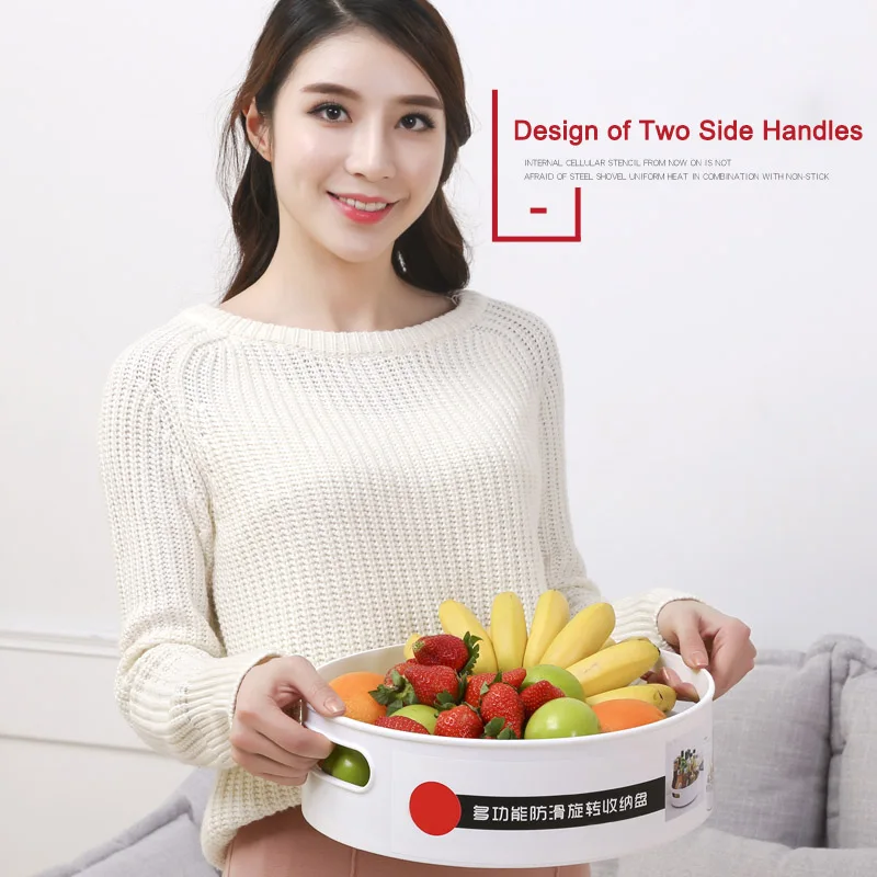 

Non-Skid 360 Degree Rotating Storage Container Organizer for Home Kitchen Cosmetics Seasoning HUG-Deals