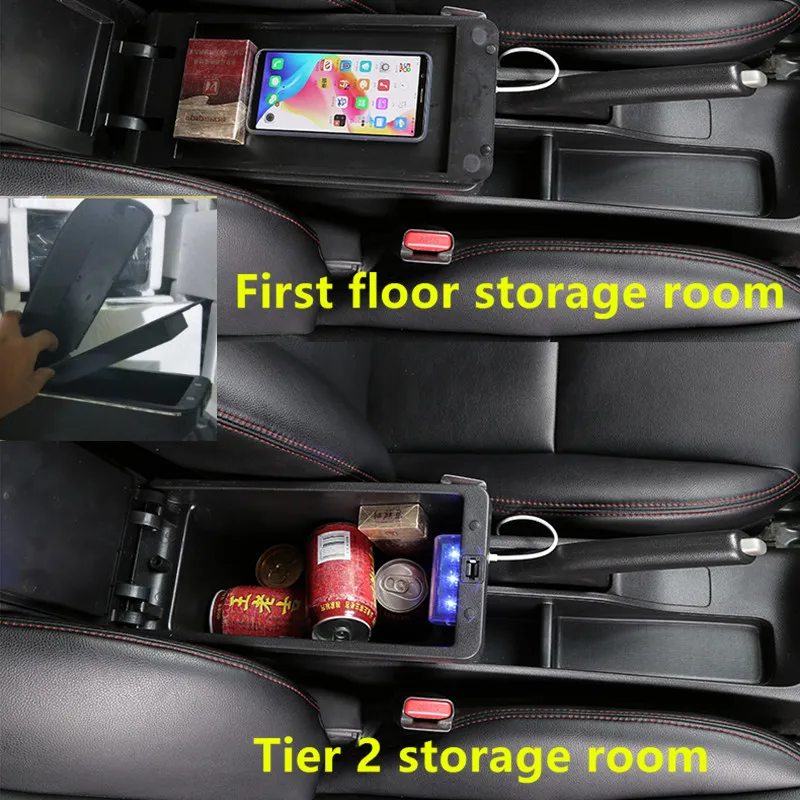 Для VW UP подлокотник коробка USB зарядка увеличение двойной слой центральный