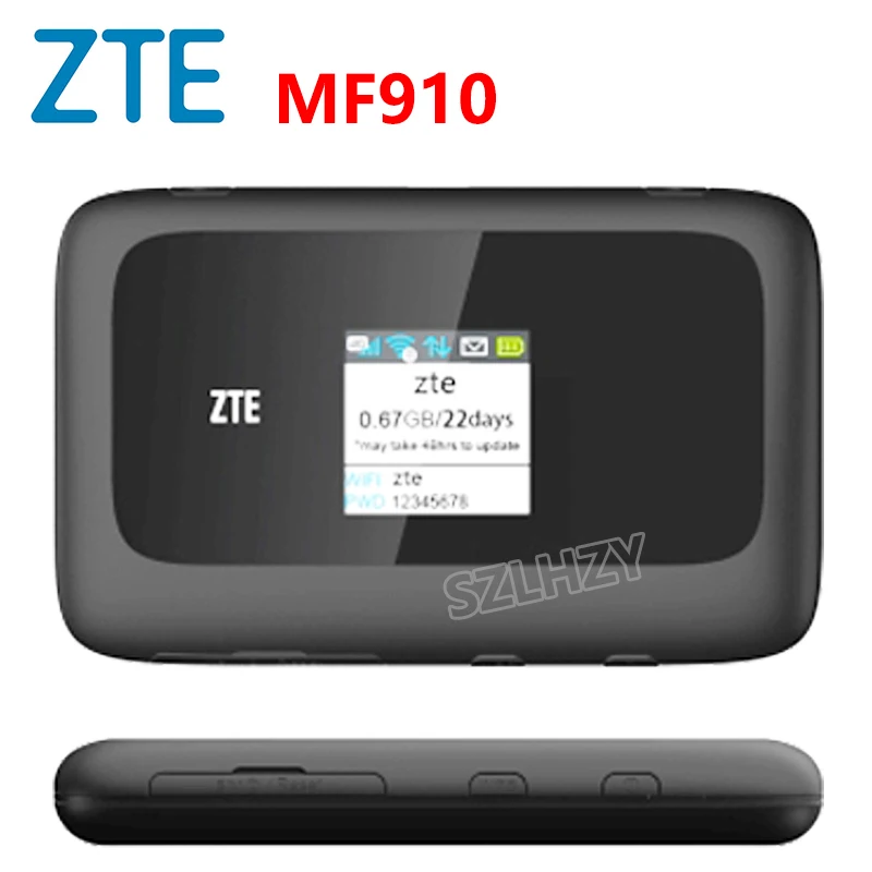 

Used 4G Modem Unlocked ZTE MF910 4G 150mbps Wireless Router Mobile Hotspot Pocket wifi router with 2pcs antenna PK HUAWEI E5573