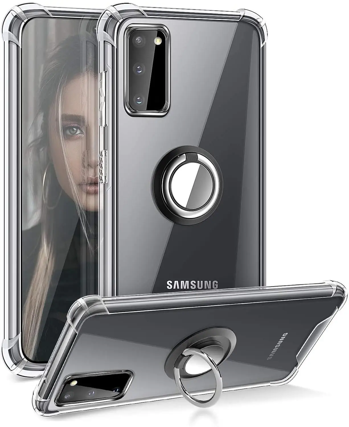 Antiurto Morbido Anello Di Caso Per Samsung Galaxy S10 M11 M21 Nota 10 Lite 5G S10E S10 + Più S20 Ultra A51 A71 M31 A41 A21 A50S A30