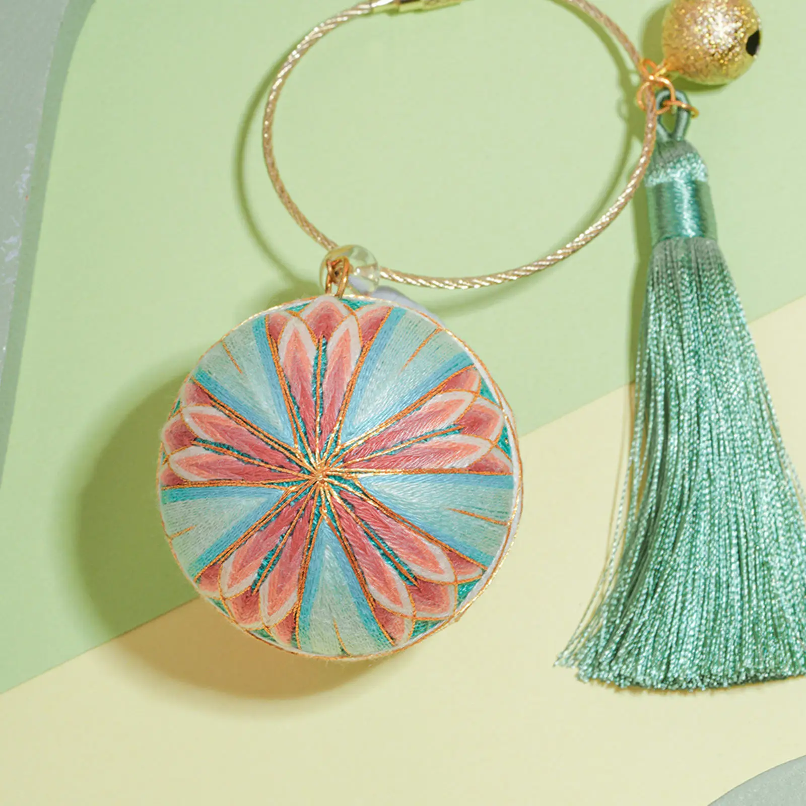 Temari Ball Embroidery Needlework Shoulder Bag Hanging DIY Thread Small Ball for Beginners