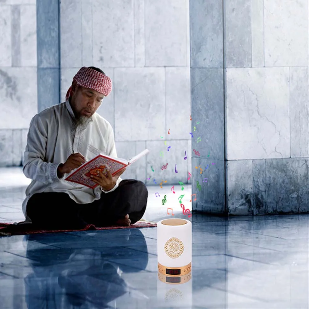 Quran Colorful Touch Lamp Portable Remote Control Bluetooth Speaker Light LED Muslim Wireless Bluetooth  Night Light 9
