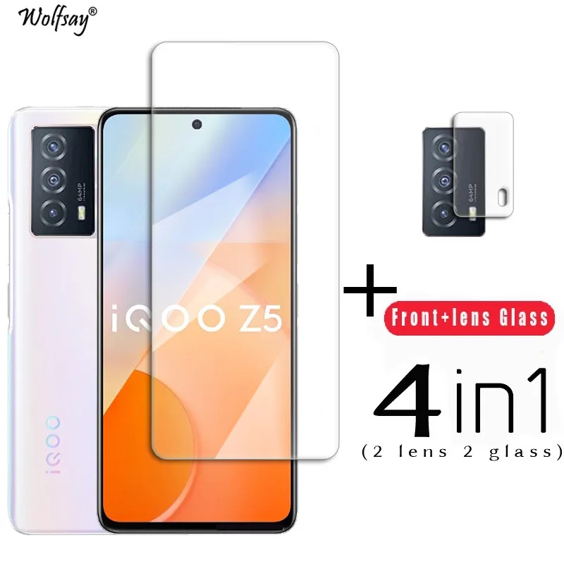 

9H Screen Protector For Vivo iQOO Z5 Glass For iQOO Z5 Z5X Z3 Z1 Z1X Tempered Glass Protective Camera Lens Film For iQOO Z5 Z5X