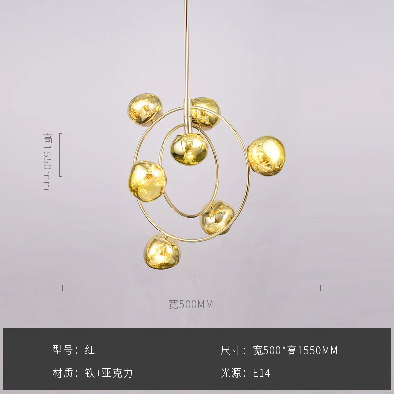 Modern Glass Ball Pendant Lights For Dining Room Indoor Home Kitchen Fixtures Hanging Lamp Bar Restaurant Decor Luminaire Luster - Цвет корпуса: seechart