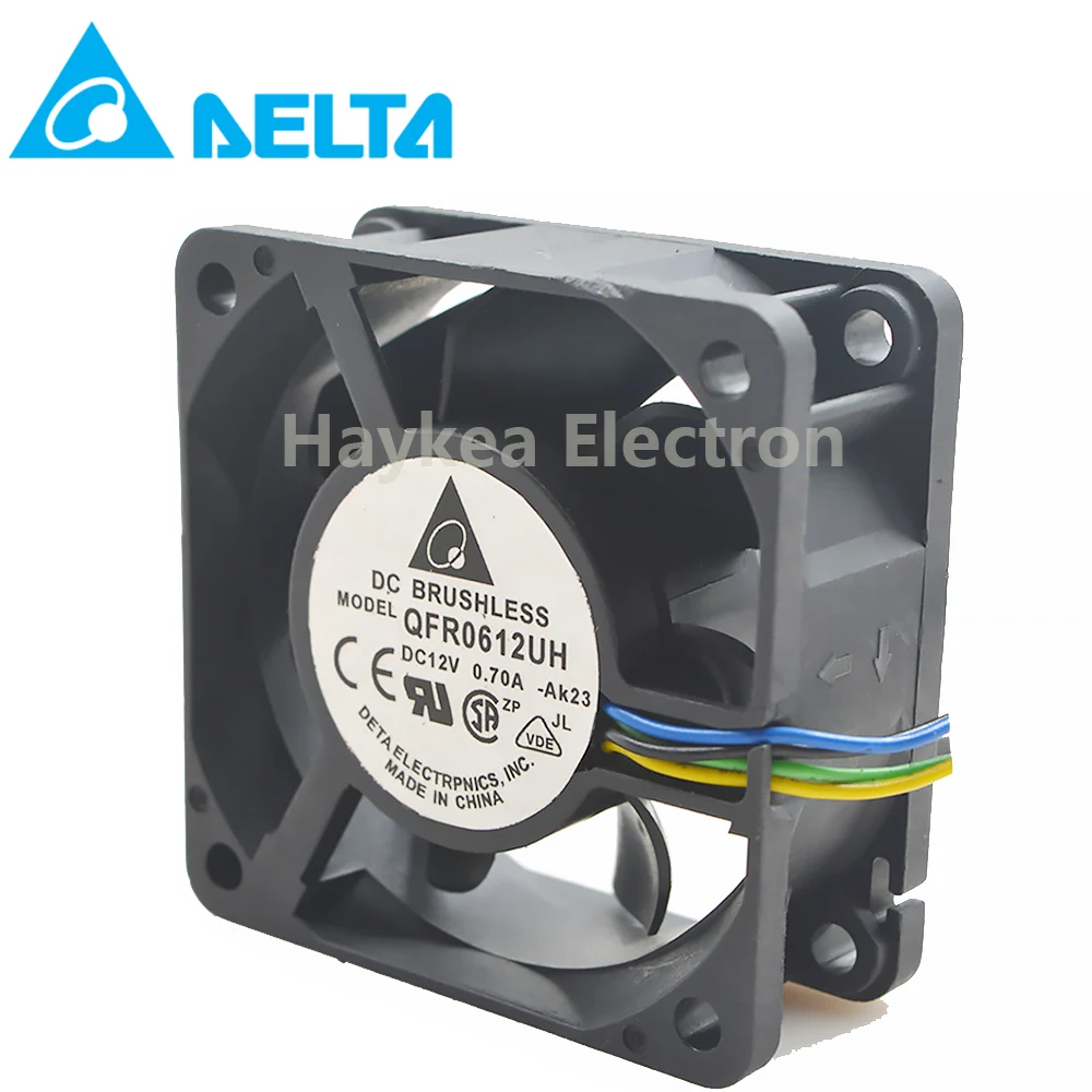 For delta 60*60*25mm 12V 0.70A 6CM QFR0612UH 4 line PWM speed control air fan