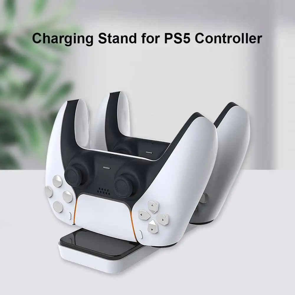Dobe Dual Controller Charging Dock Base Stand Holder Handle Charger for PS5 Gamepad for DualSense Wireless Controller (TP5-0504)