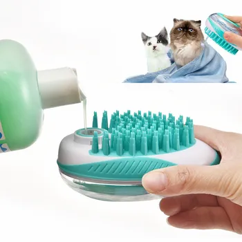 

Pet Dog Bath Brush Comb Pet SPA Massage Brush Soft Bubble Maker Dogs Cats Shower Hair Grooming Cmob Dog Massage Cleaning Tool ​