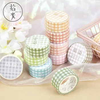 

Basic Grid Series Journal Washi Masking Tape Decorative Salt Simple Adhesive Tape DIY Scrapbooking Sticker Label Stationery