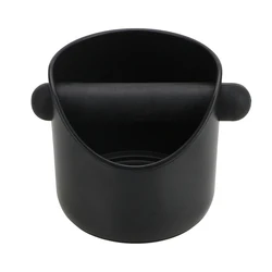 Premium Espresso Grounds Knock Box - Durable Coffee Grind Container (Black)
