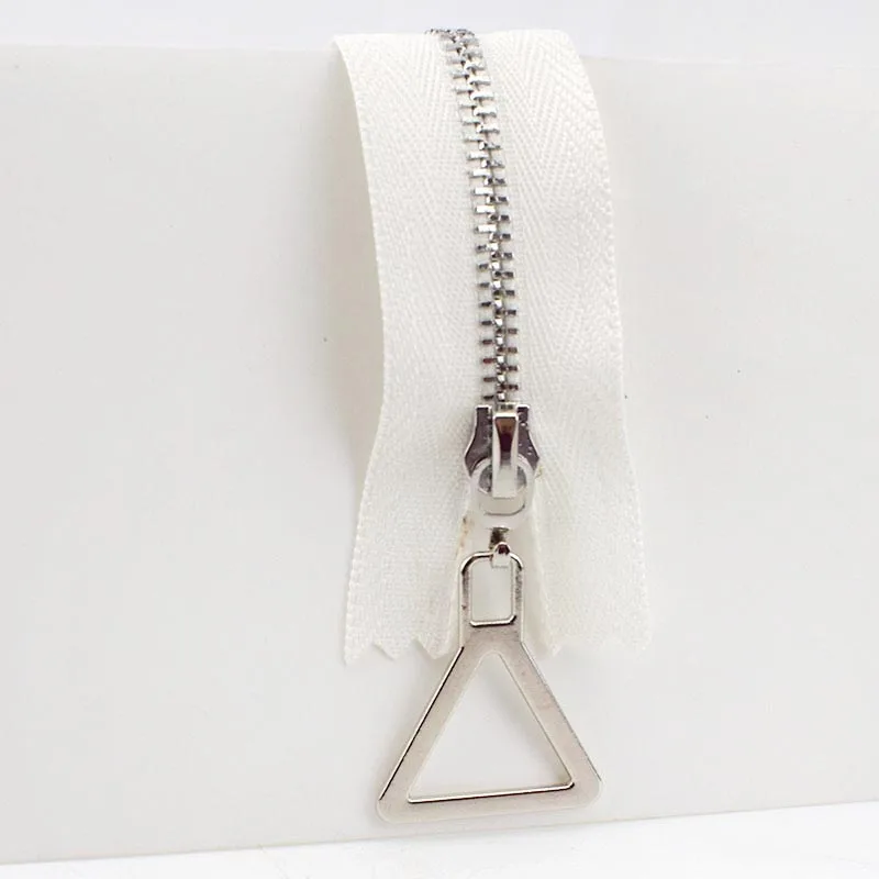 SilverWhite Meetee, 2 шт., 20-70 см, 3#, металлическая молния, закрытый конец, открывающийся, автоматический замок, золото, серебро, зуб, один, открытый, молния, сделай сам, аксессуары для шитья одежды - Цвет: SilverWhite