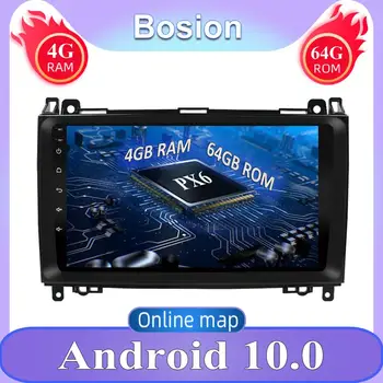 

Autoradio Car Radio Stereo Audio Android 10.0 For Mercedes Benz B200 Car Multimedia Player PX6 4GB+64GB AUX Camera BT Wifi HDMI