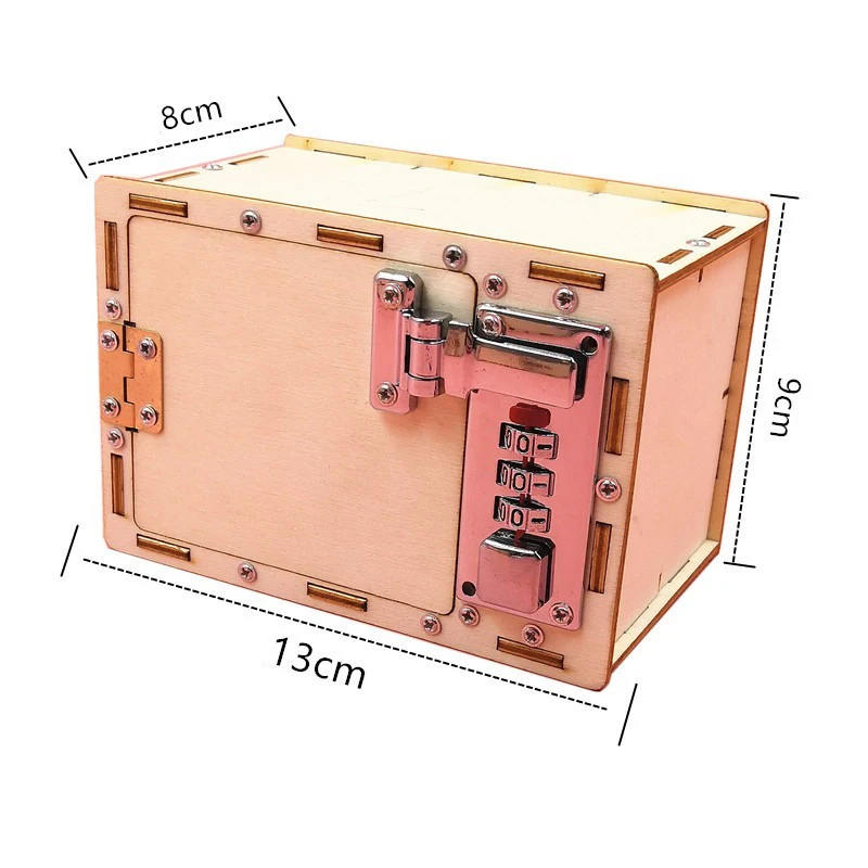 1 шт. креативные технологии деревянные Gizmo DIY механический замок Коробка пароль головоломка игрушки для студентов обучающее оборудование