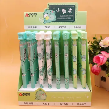 

40 pcs/lot Cartoon Dinosaur Mechanical Pencil Cute Student Automatic Pen For Kid School Office Supply Promotional gifts