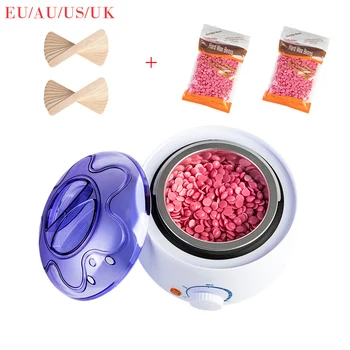 

Electric Hair Removal Wax Machine SPA Waxing Heaters Warmer with 2pcs Waxbeans and 20pcs Wood Sticks Epilator UK/US/AU/EU Plug