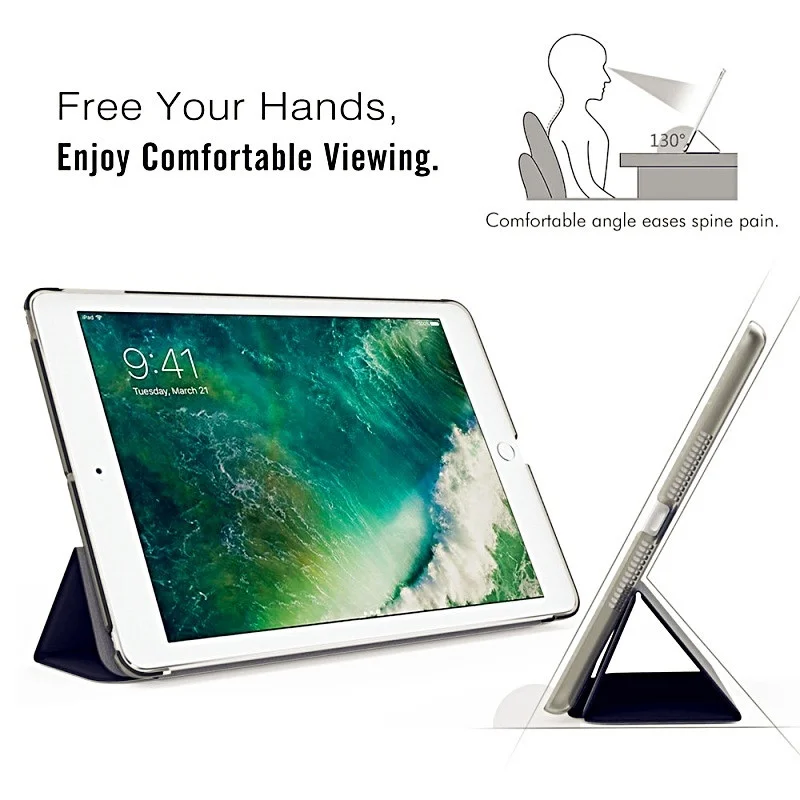  Smart Leather Cover Stand For iPed 10.2 Air 9.7 10.5 Pro 11 12.9 Case Folding Folio Coque For iPed 