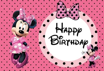 

Vinyl Mickey Mouse Party Backdrop For Photo girl Birthday Theme Children Newborn Photography Backgrounds