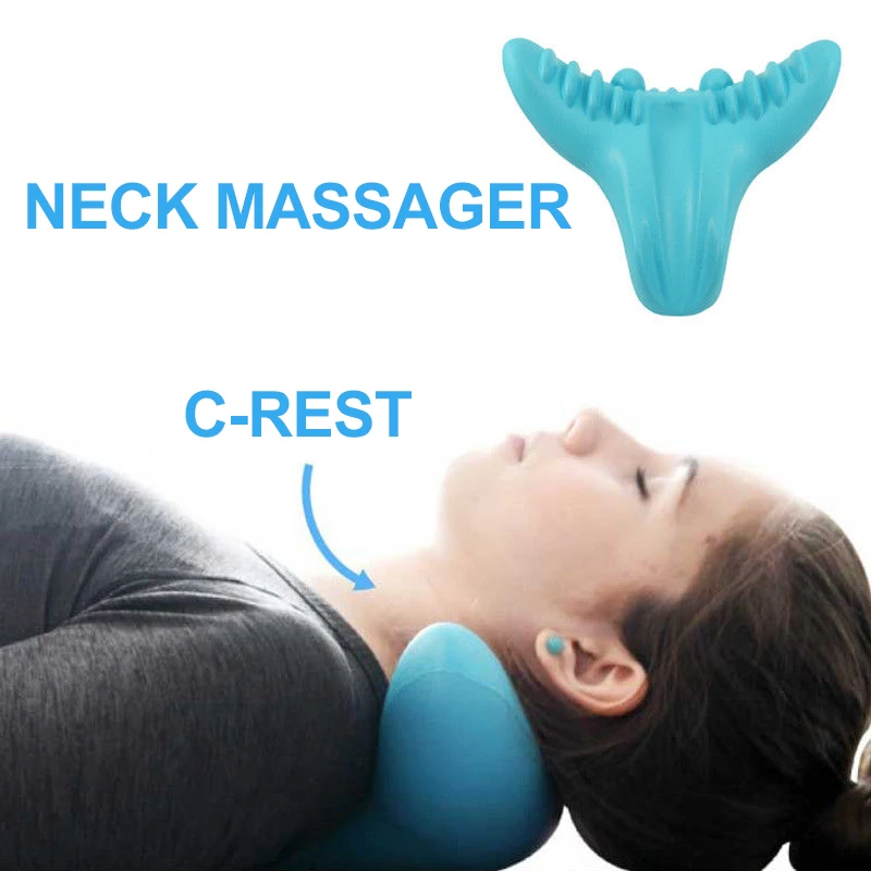 Портативный массажер для шеи, релаксационная подушка, гравитационная подушка для акупрессуры, c-отдых шеи, шейного плеча, свободная боль, массаж тяги