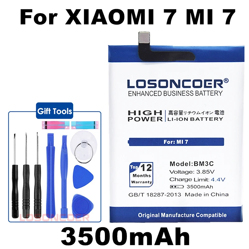 Аккумулятор BM3A BM3B BM3C BM3L BM4A на 5550 мА · ч для Xiaomi Redmi Pro MI7 Mi 7 Mix 2 2S II 5 99 &quotMIX2 MIX2S Note 3 9 MI9