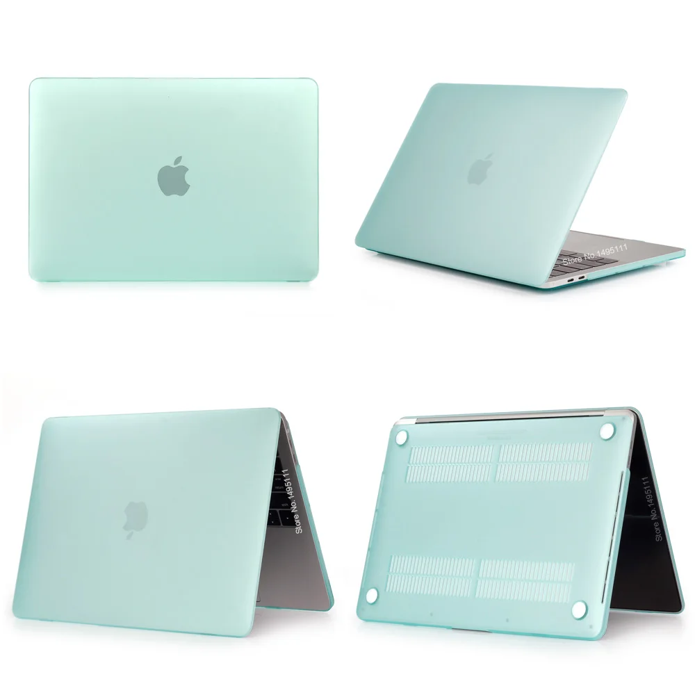 Matte Green Чехол для ноутбука Apple MacBook Air Pro retina 11 12 13 15 Mac Book 15,4 13,3 дюймов с сенсорной панелью+ клавиатура Cov - Цвет: Matte Green