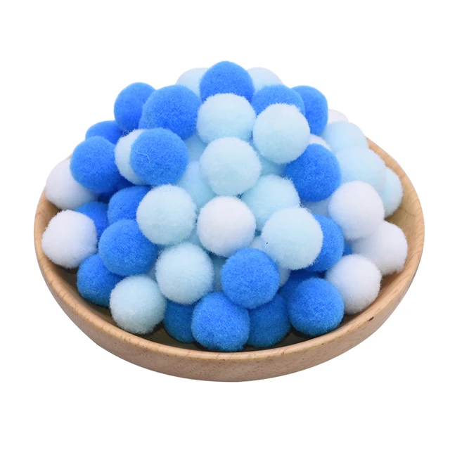 100pcs 15/20/25mm Fluffy Soft Pompom Ball DIY Handmade Kid Toy Doll Garment Sewing Material Color Pom Poms Decor Supplies Crafts c05