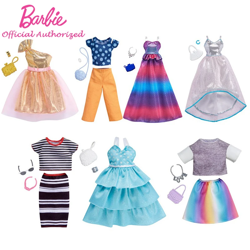 Оригинальные куклы Барби, модная одежда, наряды, платье, элегантная кукла, обувь, набор игрушек для девочек, детские аксессуары, игровой дом, вечерние
