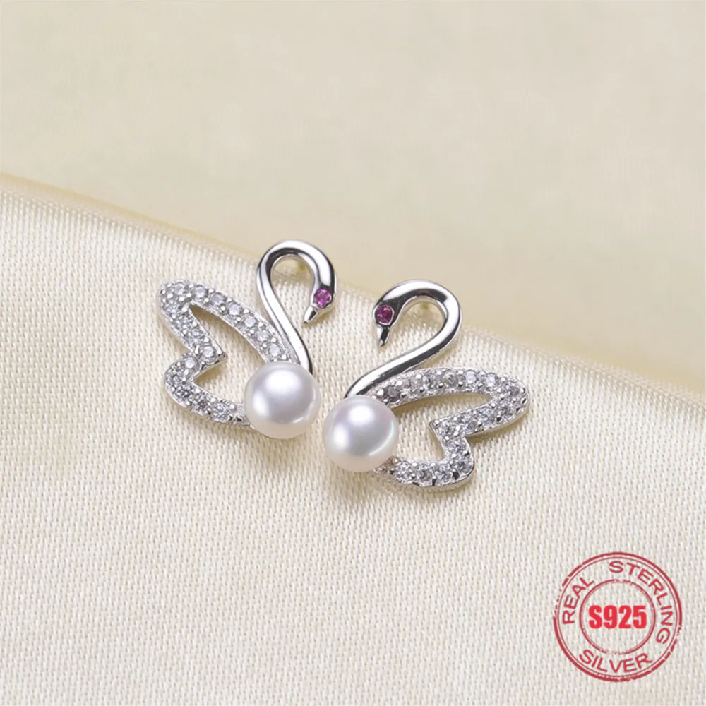 

Classic Pearl Earrings Mounting S925 Sterling Silver Earrings Hooks Dangle Fittings Handmade Craft Accessory