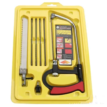 

1set Multifunctional Steel Saw set Diy model Jigsaw Suitable for Wood and metal cutting 7 in 1 Mini Portable Hacksaw Hand Tool