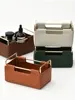 Home And Bathroom Organizer PU Leather Cosmetic Organizer Storage Box Makeup Brush Holder Sundries Basket Lipstick Organizer 1