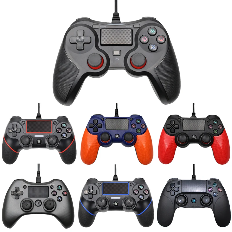 Prezzo USB Wired Gamepad per Playstation 4 Joystick Periferiche e Controller per Videogiochi Doppio Shock Joypad per PC Per PS4 Controller 2.2 M Cavo Per PS3 Console