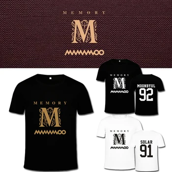 

KPOP MAMAMOO Album MEMORY Same Paragraph Loose Casual Short-sleeved T-shirt Men And Women Cotton Dropshipping