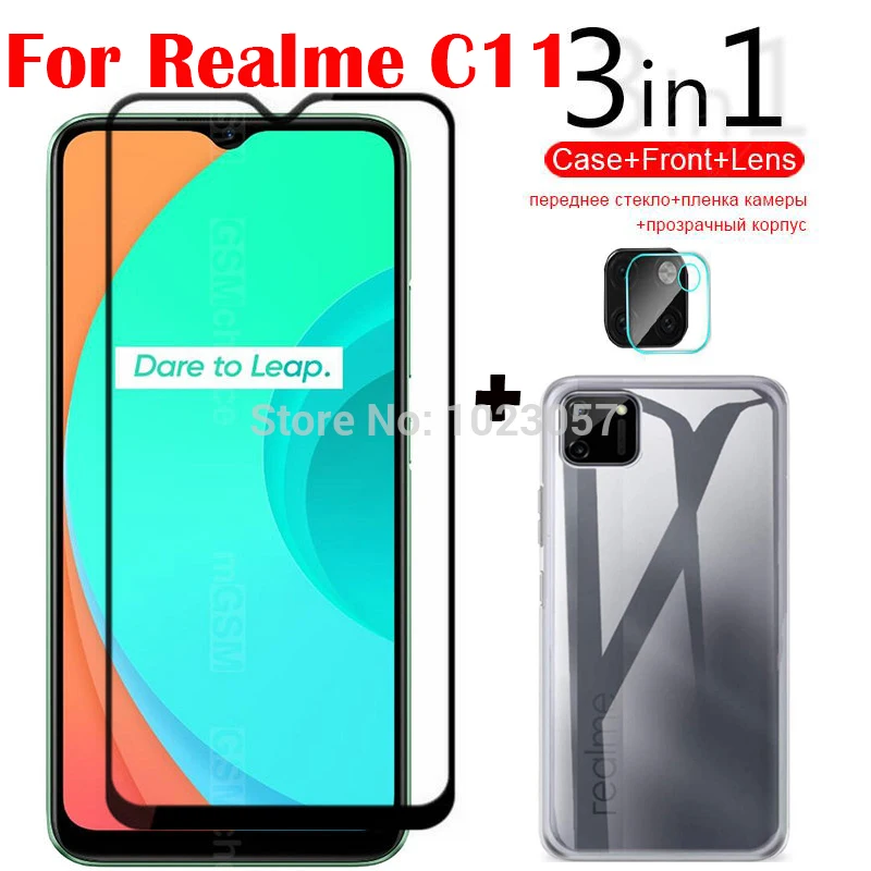 Защитное стекло для экрана и объектива камеры Realme C11 | Мобильные телефоны