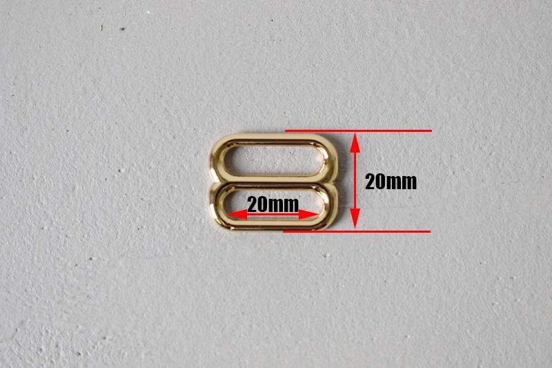 1 комплект позолоченная металлическая пряжка 3/"(20 мм) d-образное кольцо полукольцевая застежка для ленты ранец пряжка ремня tri-glides ползунки хорошее качество