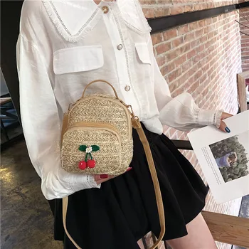 

2020 New Summer Handmade Straw Fashion Women Bag Wild Small Fresh Student Shoulder Messenger Holiday Beach Bag