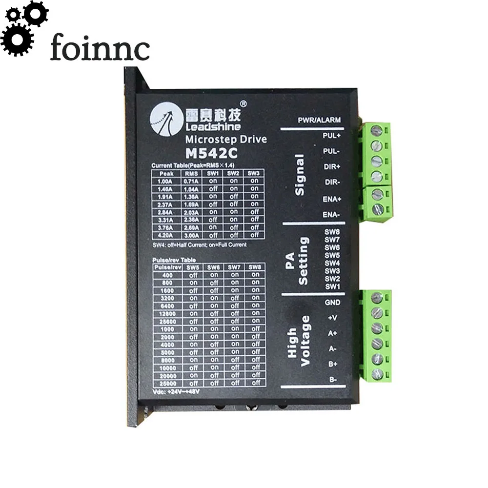 Leadshine 2-фазный шаговый мотор драйвер M542C входное напряжение 24-48VDC ток 1,0-4.2A 57 Драйвер шагового двигателя