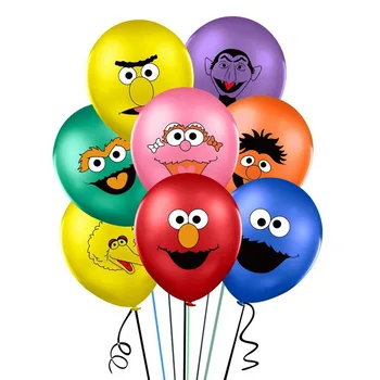 

16pcs/lot Sesame Street Balloon 12inch Cartoon Ballons Inflatable Ballon Happy Birthday Party Decorations Globos Toys For Kids