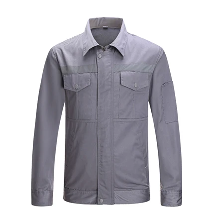 Grey Shirt С длинным рукавом холстовую ткань свет Вес светоотражающий работы пиджак, на работу, рубашка - Цвет: Grey Shirt