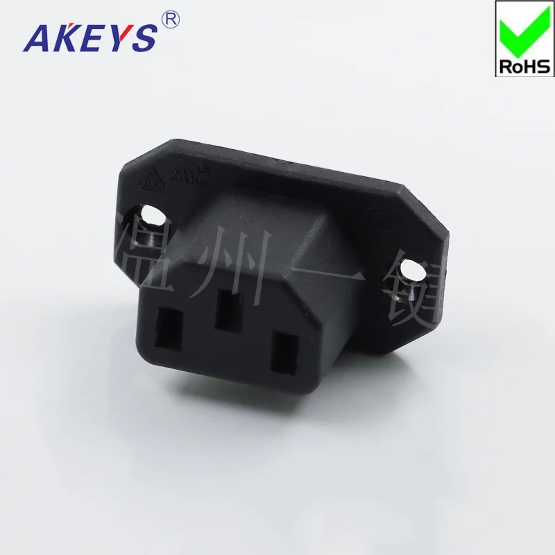 

5 PCS AC-04 Power Socket Master three-core embedded cabinet product word with ear Black card power component Accessories