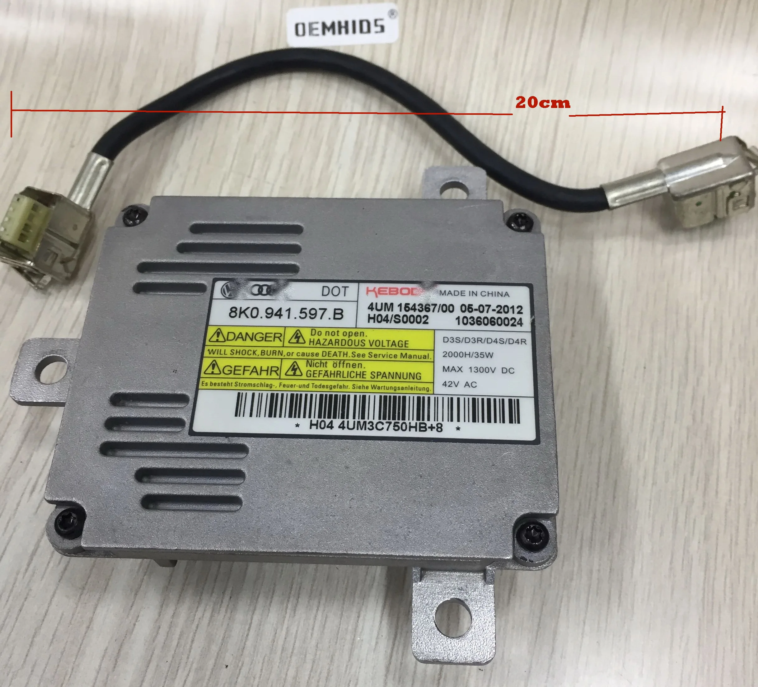 1 шт OEM xenon HEBODA D3S для A6 A4 A3 Q5 Q3 Passat Je tta оригинальный скрытый балласт + провод 1036060024