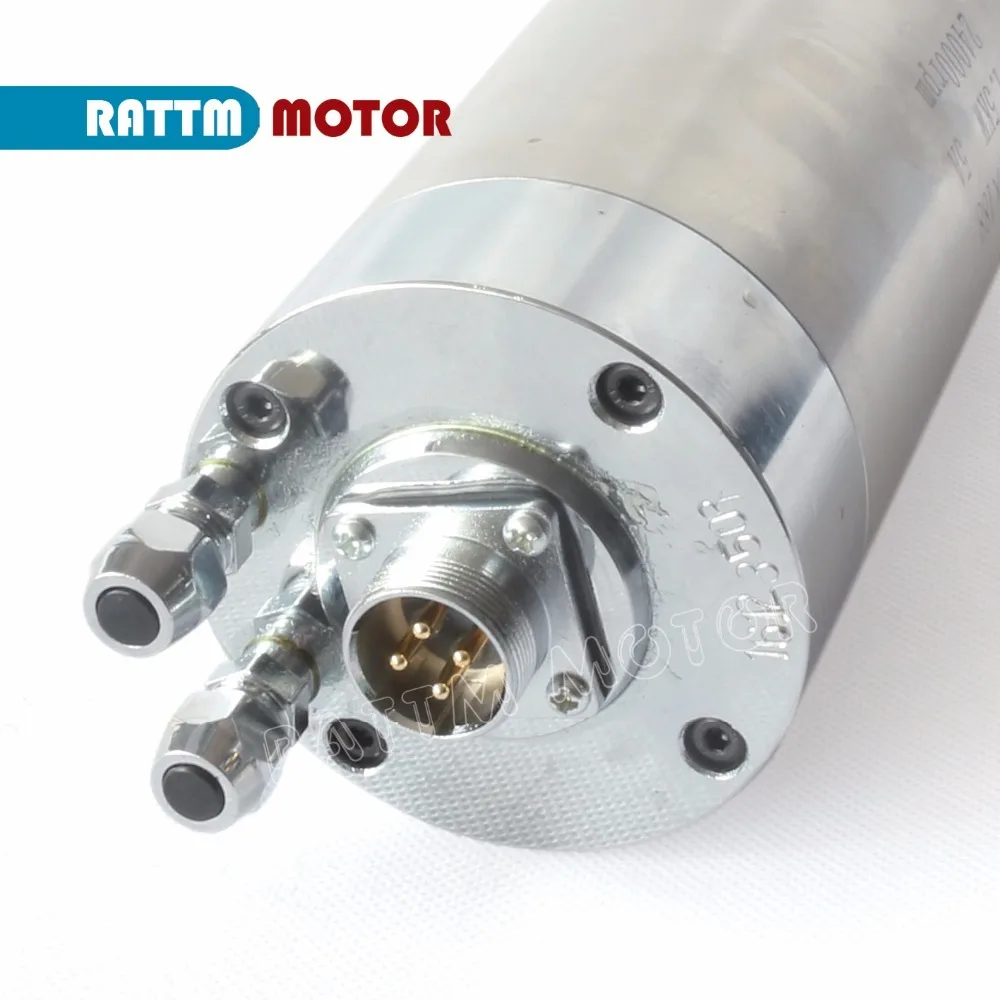1.5KW мотор шпинделя с водяным охлаждением 220V ER11 24000rpm 3 подшипника& 1.5kw Инвертор VFD 2HP 220V& 80mm Зажим для станка с ЧПУ