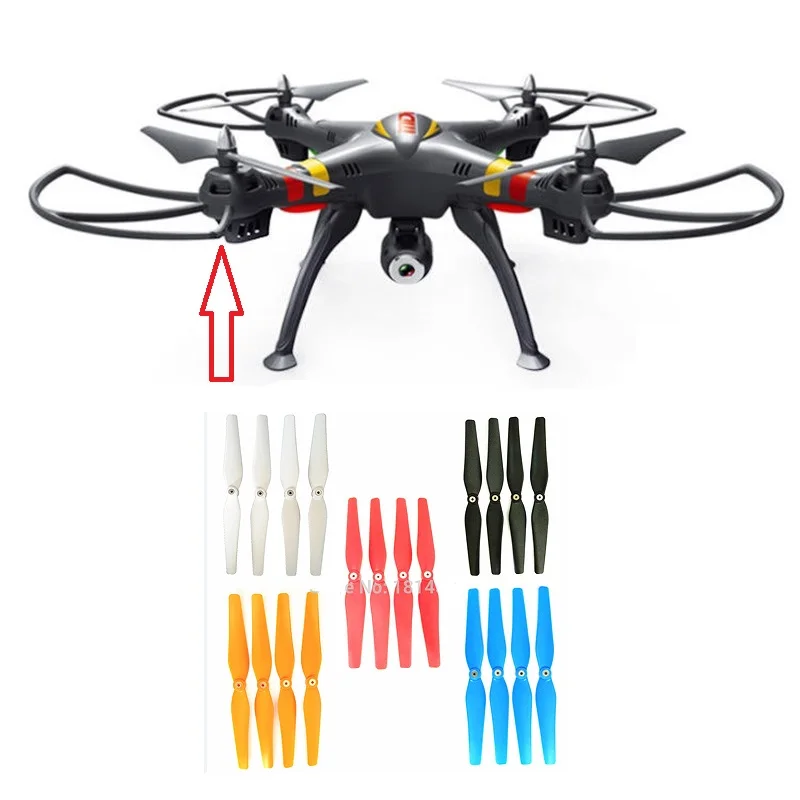 Hélices SYMA X8/X8C/X8W/X8G - Lot de 4 pales (2CW+2CCW) pièces de rechange drone