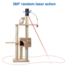 Автоматический вращающийся лазер Электронный движение красная точка Лазерная кошка игрушка-грызунок Веселые упражнения котёнок Кот Игрушка поставщики товаров для животных