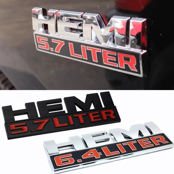

for Hemi 5.7Liter 6.4L 3D Sticker for Dodge Challenger Jeep Grand Cherokee Commander Rubicon Liberty Chrysler Auto Accessories