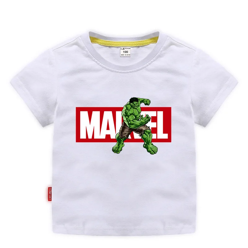 Новая детская футболка с принтом Халка, одежда для мальчиков и девочек, летние однотонные футболки с короткими рукавами, костюм, детская футболка, одежда - Цвет: color 8