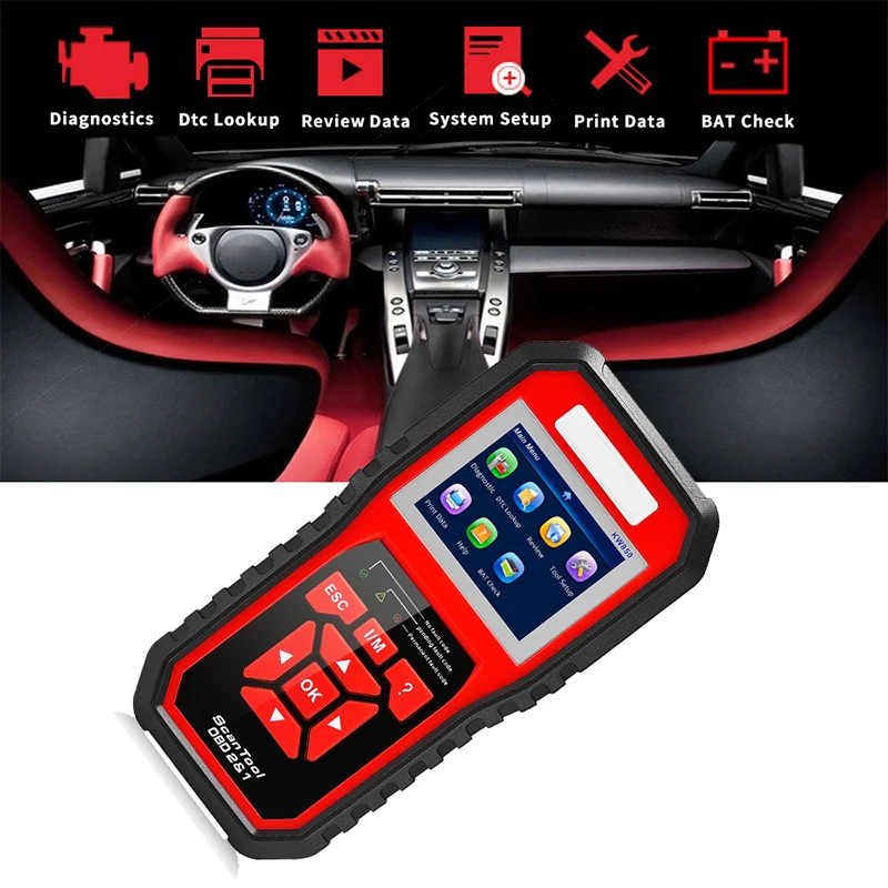 Vehemo OBD2 автомобильный сканер двигателя диагностический сканер универсальный OBD Код читатель Автомобильная диагностика для KONNWEI KW850