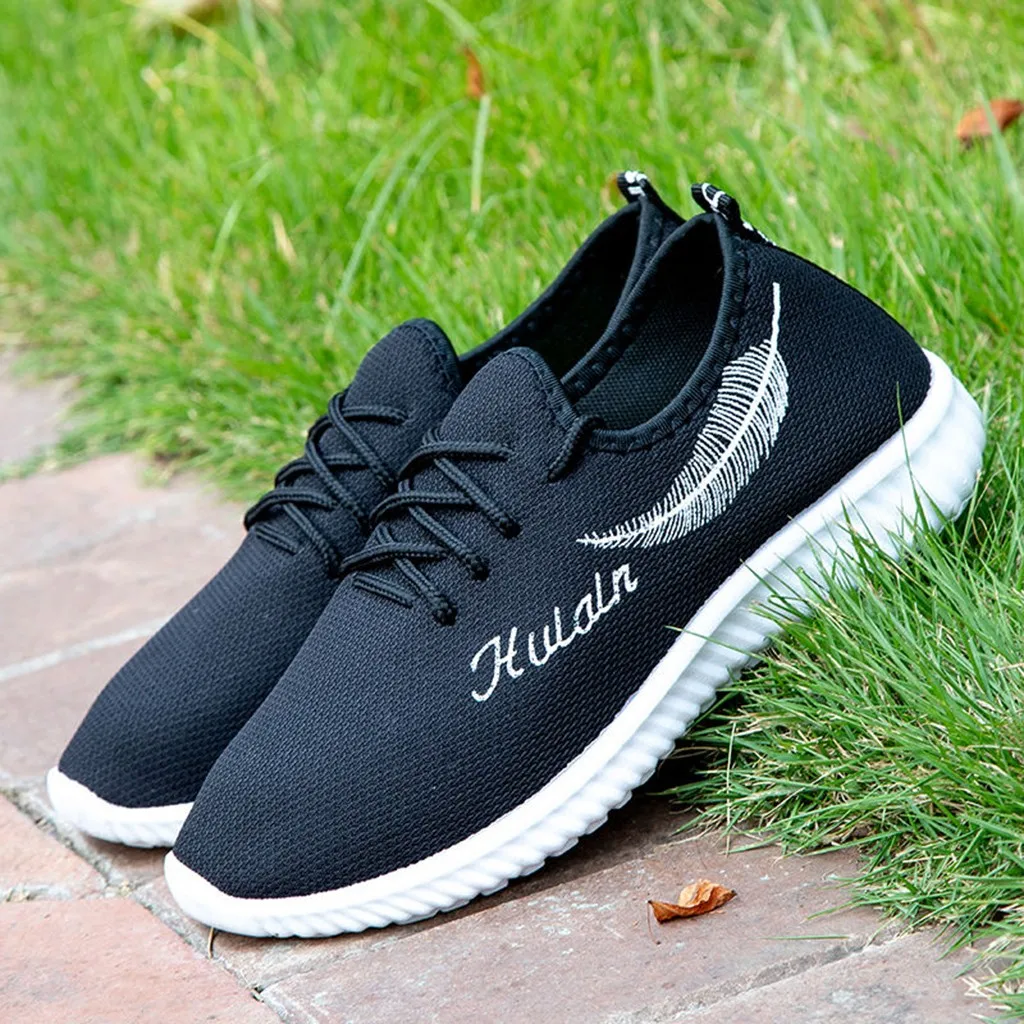 Женские Модные сетчатые спортивные кроссовки с перьями для девушек Женская